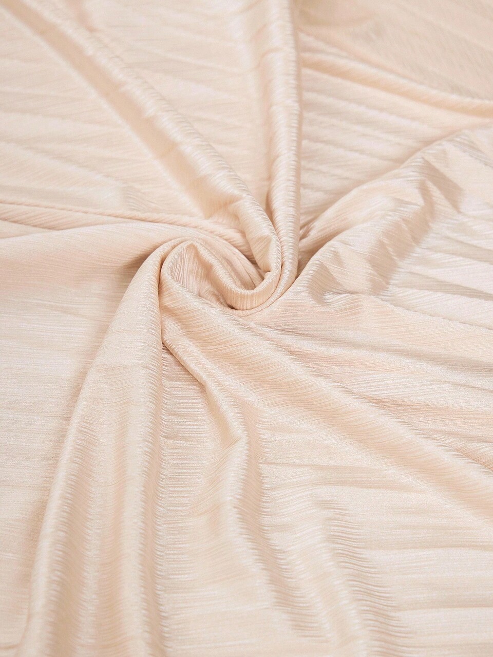 Elegant Women's Dress,Champagne Pink Autumn Mid-Length Dress For Work,Parties,Events,Wrap-Around Lapel Collar,Pleated Skirt,Shiny Fabric