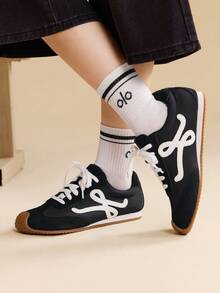 CUCCOO EASI Women's Fashionable Yellow Casual Sneakers - Black - View 3