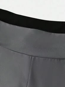 SHEIN Girlism Tween Girl 2 件装 黑色 + 灰色 买 1 送 1 高腰紧身高弹休闲瑜伽百搭口袋喇叭裤，适合居家和户外 - 彩色 - 查看 3