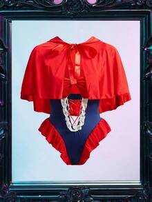 SHEIN Bộ đồ lót hóa trang Halloween gợi cảm dành cho nữ 2 món - Nhiều màu - Xem 6