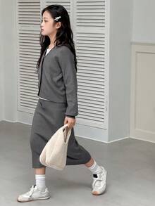 Dazy Kids 青少年女孩日常休闲毛衣套装