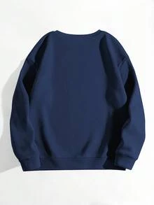 EMERY ROSE Damen Pullover mit Buchstaben-Muster, Rundhalsausschnitt, Langarm, Herbst/Winter