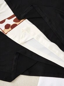 SHEIN 3-częściowy damski komplet piżamowy w rozmiarze plus size, swobodny, dzianinowy