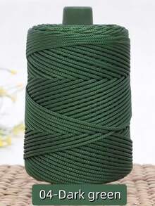 1卷彩色扭纹编织绳，DIY工艺空心绳，手工包，抽绳带配件，装饰性聚丙烯纤维绳，钩针线，手工钩编包线，靠垫，帽子，现代纯色聚酰胺DIY纱线 - 彩色 - 查看 20