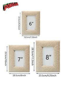 Plush Photo Frame - A Square Photo Frame Made Of Comfortable Fabric. This Frame Is Suitable For Elegant Home Decoration When Hung On The Wall Or Placed On The Table, And Is Also Suitable For Displaying Wedding Or Family Photos. It Can Also Be Given As A Christmas/Birthday Gift. - Multicolor - View 2