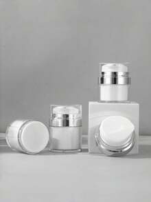 15ml/30ml/50ml/100ml 真空泵瓶、真空面霜罐、可再填充保湿霜分配器、按压式泵瓶，适用于乳液、精华液、化妆品、旅行和浴室存储”