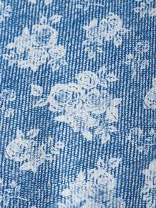 SHEIN MOD Plus Size Women Floral Print Loose Straight Leg Pants Floral Print Jeans. Wide Leg Jeans Pants For Autumn/Winter Flower Pants.Palace Print Straight Pants, Casual Date Wear, Sister Party Wear, Spring And Autumn Wear