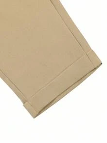 Manfinity Bizformal Manfinity Bizformal Men's Straight Leg Casual Trousers, Retro British Style Versatile Pants,Boyfriend Gifts,Valentine' Day Men,White Men Pants Men Pleated Suit Pants Men Pants Beige Pants For Men Men High Waisted Pants Men Khaki Pants