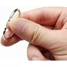 20pcs Metal Book Rings, Loose-Leaf Binder Rings 25mm Inner Diameter Keychain,Back To School,School Supplies - Silver - View 3