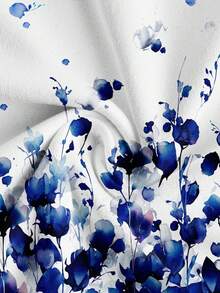 Rusticease 2pcs Women Vintage Floral Loose Fit Round Neck Long Sleeve Top And Pants Set, Suitable For Autumn/Winter Fall Clothes For Women Blouse And Pants Set