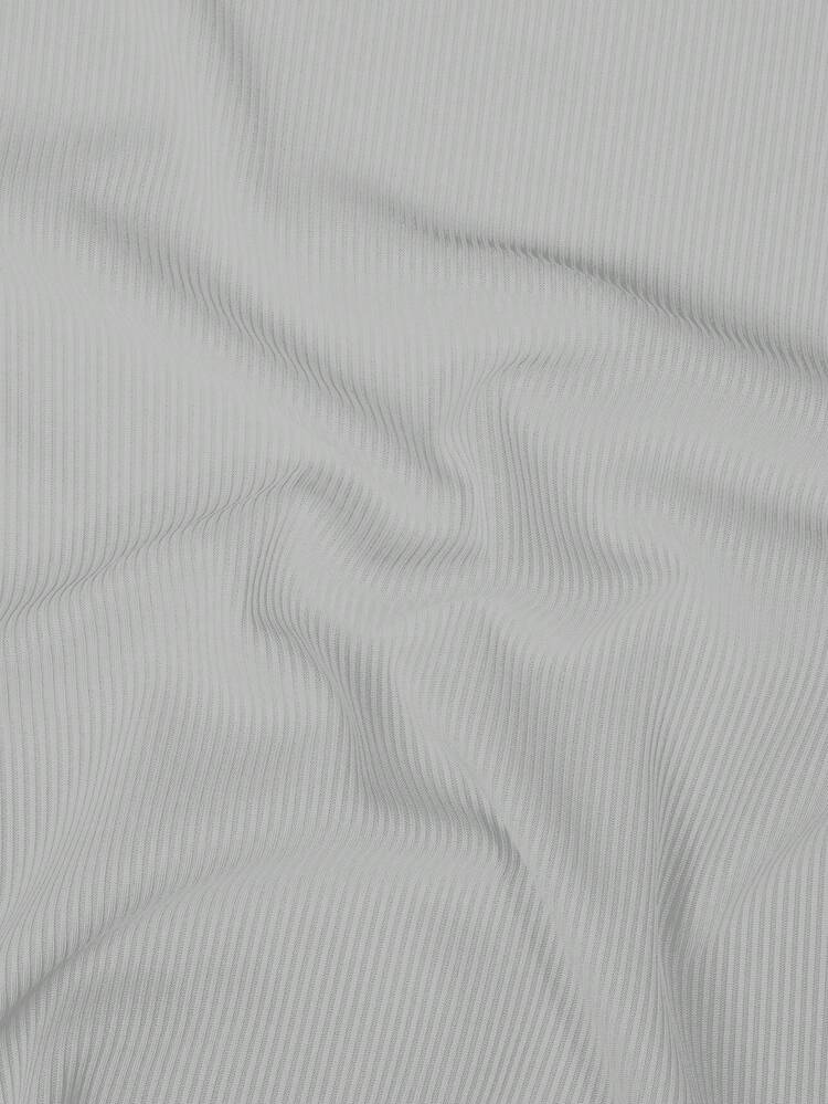 Manfinity Dauomo Men's Rib Knit Patch Round Neck Casual Tank Top, Summer - White - View 4