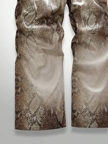 NEON BLANC Men's Fashion Snake Skin Print Belt Loop Jeans