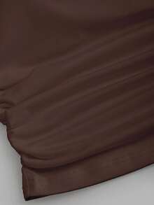 Sweetra 女式纯色简约无袖休闲修身背心 - 棕色 - 查看 3