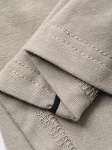 DAZY Grey Shirt Paired With Men's Loungewear Set, Autumn, Fall Winter Clothes Pajama