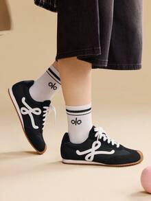 CUCCOO EASI Women's Fashionable Yellow Casual Sneakers - Black - View 5