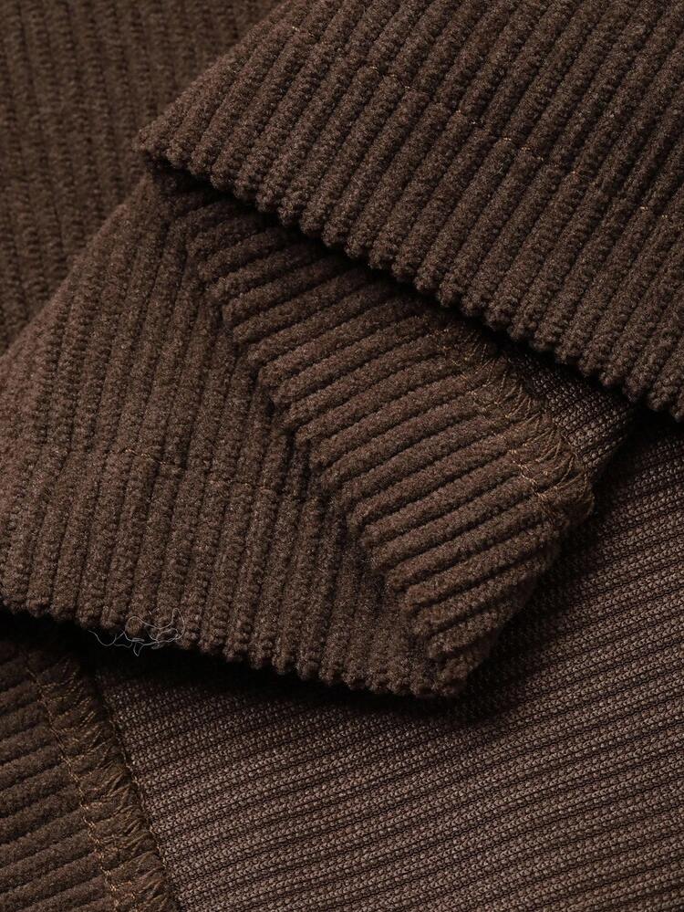 Women's Autumn Collared Colorblock Top And Long Skirt 2 Pieces Set