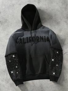 Manfinity EMRG Sudadera con capucha para hombre; Sudadera con capucha lavada, otoño - Negro - Ver 4