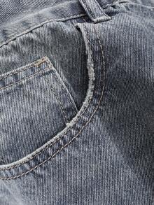 Dazy Plus Plus Size Distressed Washed Wide-Leg Boyfriend Jeans,Baggy Jeans