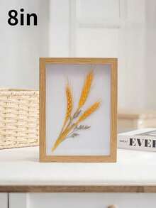 SHEIN 1 pieza Marco de madera rectangular clásico para póster, marco de madera grueso con exhibición de espécimen 3D hueco, adecuado para decoración de pared en la sala de estar