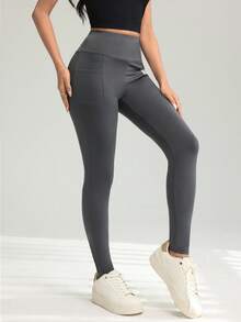 Modelyn 2 Pockets Stretchy Slim Fit Women Leggings Fall Cloth For Women