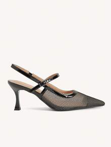CUCCOO CHICEST Damen Spitze Stiletto Absätze mit Schmetterling Metall Anhänger, elegante glamouröse romantische sexy Mode Schwarze Abendschuhe für formelle Anlässe, Partys, Dates, Feiertage, Cocktailabende - Schwarz - Übersicht 6