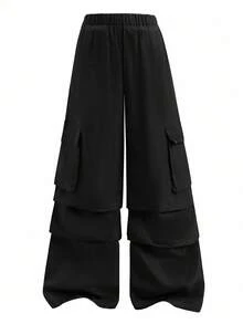 Sparklyn 3 件套少女连帽衫套装，秋冬新款，包含：可调节短款连帽衫、合身吊带背心、休闲黑色口袋裤、蝴蝶印花连帽短款运动衫，舒适百搭的休闲套装，适合家人/姐妹穿着 - 彩色 - 查看 5