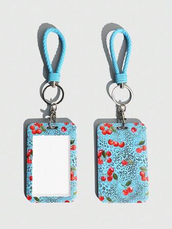 Grunge Punk Stile N.: 1183093 Portacard con copertura a scorrimento, motivo leopardato e fiocco a ciliegia, 1 pezzo