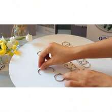 20pcs Metal Book Rings, Loose-Leaf Binder Rings 25mm Inner Diameter Keychain,Back To School,School Supplies - Silver - View 6