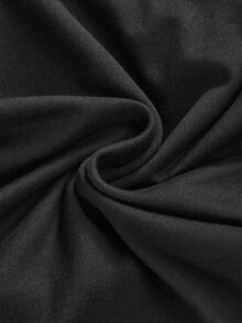 ROMWE Goth 哥特洛丽塔性感交叉蕾丝边紧身胸衣上衣和撞色蕾丝边蛋糕裙 2 件套 - 黑色 - 查看 6