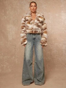 Lumalex Áo khoác lông giả dáng rộng, ngắn, cổ lông thú sang trọng dành cho nữ mùa đông thu, thích hợp cho dạ hội, tiệc tùng, tiệc chiêu đãi, phong cách kín đáo, lấp lánh, lễ hội, đi chơi, du lịch, ngoài trời, nhiều lớp, mùa cưới, tiệc tùng, lễ Al-Adha, tiệc năm mới, trang phục dự tiệc, dạ hội, váy dự tiệc mùa thu. - Nhiều màu - Xem 5