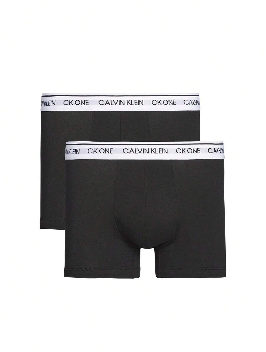 Calvin Klein 2 طقم سراويل داخلية رجالية - الأسود - مشاهدة 1