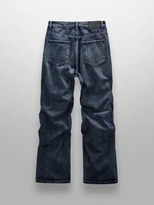 NEON BLANC 男士休闲宽松梭织蜘蛛网印花牛仔裤，街头风格，Emo风格