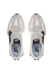 女式 327 GD 宽度 B 白色黑色休闲鞋软底系带低帮皮革运动舒适防滑户外运动鞋 WS327GD - 月光與黑色 - 查看 4