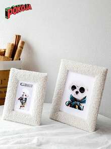 Plush Photo Frame - A Square Photo Frame Made Of Comfortable Fabric. This Frame Is Suitable For Elegant Home Decoration When Hung On The Wall Or Placed On The Table, And Is Also Suitable For Displaying Wedding Or Family Photos. It Can Also Be Given As A Christmas/Birthday Gift. - Multicolor - View 6
