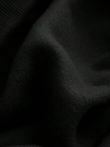 SHEIN Girlism Bluza z kapturem dla nastolatek w kolorze czarnym, z wysokim stanem i długim rękawem, w swobodnym, minimalistycznym, jednolitym kolorze, na jesień/zimę