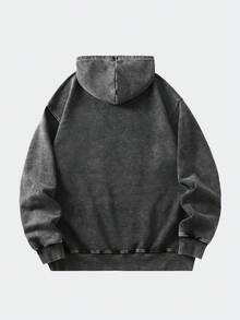 ROMWE MEN Street Life 男童印花水洗连帽衫