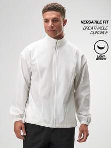 Men's Casual Versatile Simple Long Sleeve Jacket - White - View 3
