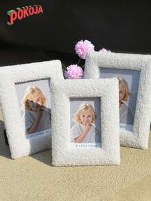 Plush Photo Frame - A Square Photo Frame Made Of Comfortable Fabric. This Frame Is Suitable For Elegant Home Decoration When Hung On The Wall Or Placed On The Table, And Is Also Suitable For Displaying Wedding Or Family Photos. It Can Also Be Given As A Christmas/Birthday Gift. - Multicolor - View 9