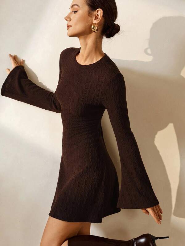  Lymera Women's Elegant Brown Niche Design Sense Slim Fit Fashionable Top For Summer Fall Autumn Winter Women New Year Christmas Going Out Party Commuting Occasion