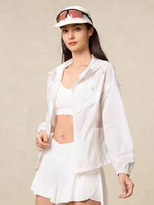 OutZeal WeatherProof-Air Water-Resistant UPF50+ Lightweight Packable Oversize Jacket Women Side Mesh Panle For LightRain Everyday Daily Casual