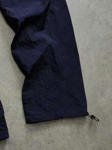 Sport MetroGents Pantalones jogger con cordón en la cintura y estampado de letras para hombres, transpirables y cómodos para el otoño - azul real - Ver 4