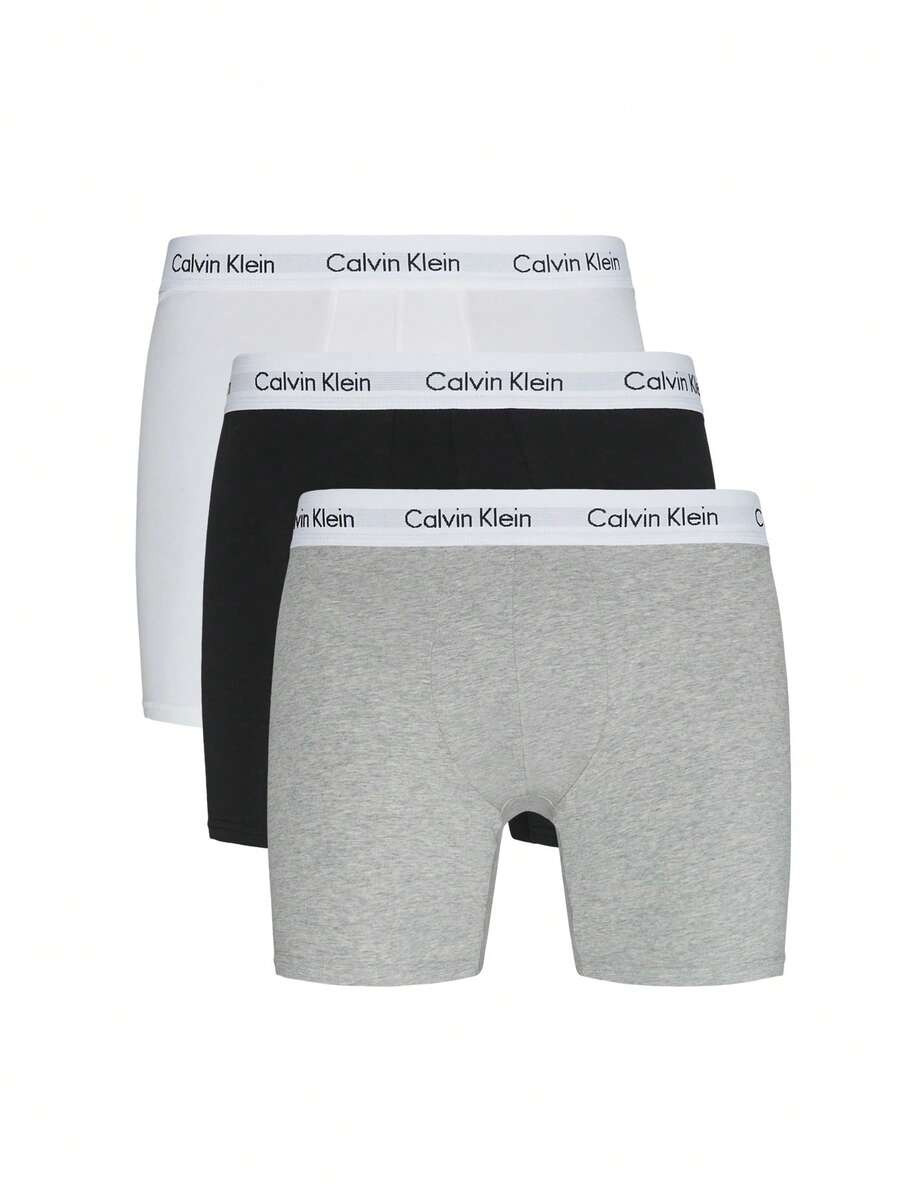 Calvin Klein 3 Pack Men's Boxer Briefs - Black, White, Grey - View 1