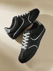 CUCCOO EASI 女式黑色复古休闲运动鞋 - 黑色 - 查看 6