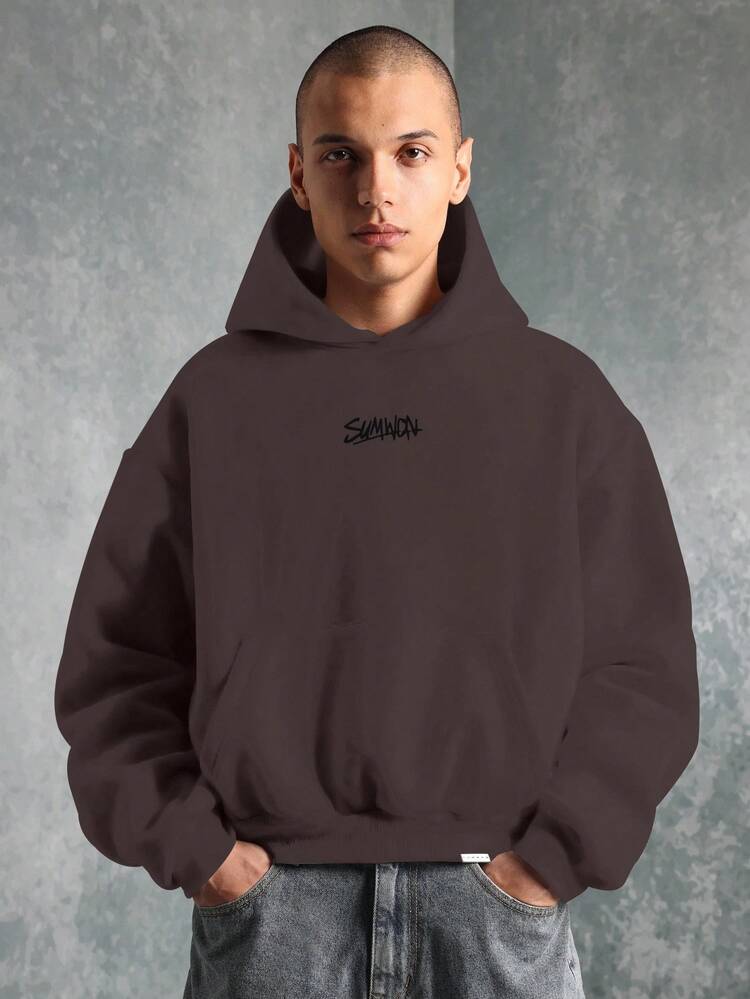 Oversize-Hoodie mit Gothic-Print auf der Rückseite