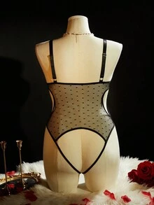 SpicyHot 1 pieza Lencería de encaje talla grande body - Multicolor - Ver 2