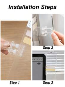 1pc Clear Acrylic Message Board, Left/Right Side Adhesive-Free Multipurpose Clip Design For Sticky Notes, Handwritten Memo, Phone/Computer Screen Display, Suitable For Back To School, Students, Business Office - Multicolor - View 7