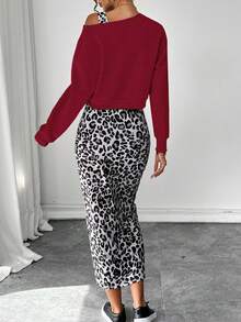 Rafferiza Casual - Modern Casual Casual-Woman Women's Two Pieces Suit, Christmas - Red - View 2