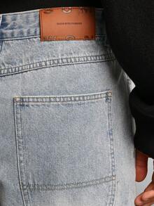 Quần jeans ống rộng cực chất liệu cotton SUMWON, kiểu dáng vintage, dáng suông thoải mái, thời trang đường phố, cạp cao, bộ sưu tập thu đông, màu trơn. - Màu xanh lam - Xem 7
