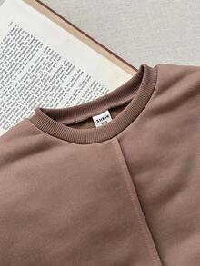 Blossori Zestaw dla chłopców: bluza z okrągłym dekoltem i spodnie dresowe w jednolitym kolorze