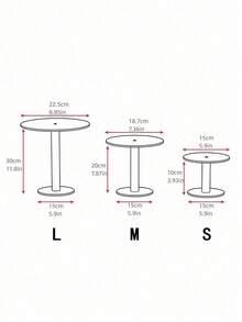 SHEIN 1/3 Piezas Soporte de Pastel de Acrílico, Soporte de Exhibición de Pastel Redondo Transparente para Mesa de Postres, Bodas, Eventos, Fiestas de Cumpleaños, Pasteles, Pastelerías, Dulces - transparente - Ver 5